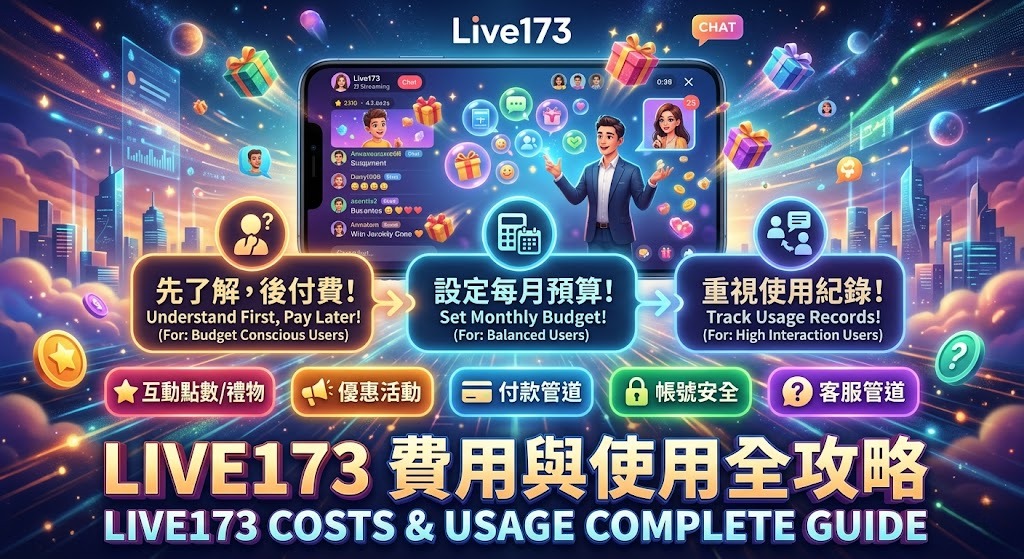 Live173 費用怎麼算?儲值、點數、付款方式與使用成本完整解析